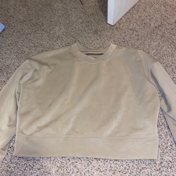 Perfectly Oversized Cropped Crew Softstreme size 8 Cafe Au Lait  reflective logo - Picture 4 of 6